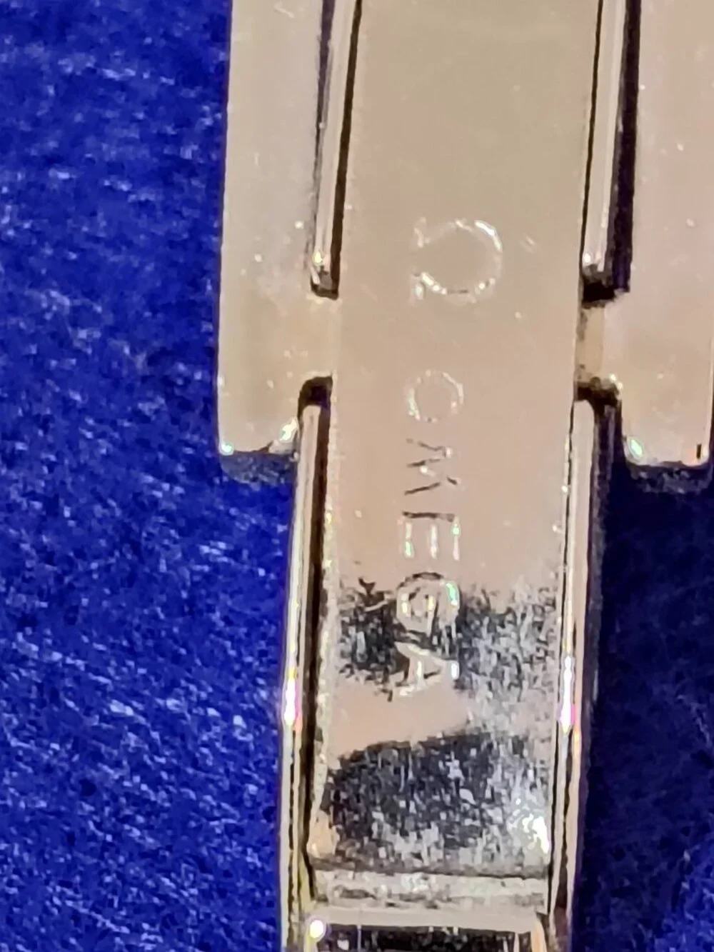 OMEGA Vintage 1960s Modernist Geometric Cross Cufflinks Silver Tone